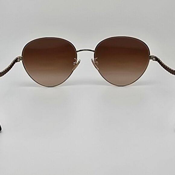 Coach HC7114 L1148 900574 Light Gold Frame Brown Gradient Lens Sunglasses w Case main image 14
